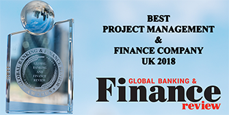 "Best Project Management & Finance Company UK 2108” by Global Banking & Finance Review