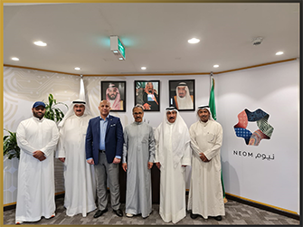The delegation of Deals Secure Group Holding Co. and Elite Capital & Co. with Eng. Nadhmi Al-Nasr, CEO of NEOM City, and senior management member