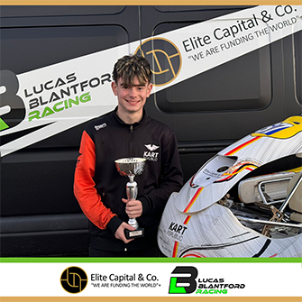 Lucas Blantford Racing Team Announces a Fantastic P1 at Shenington Kart Track Under Elite Capital & Co.'s Sponsorship